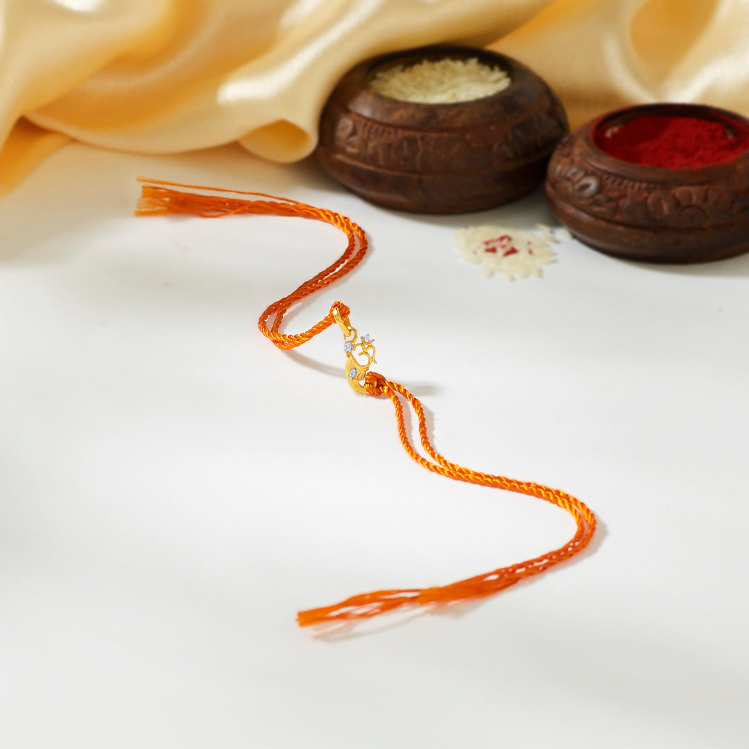 Om Ganesh Gold Rakhi