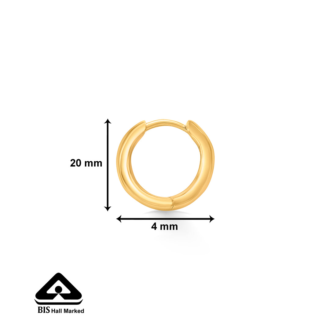 zylo swirl bali gold mens earring