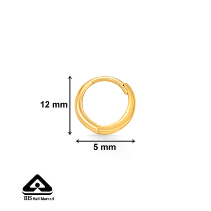 Radiant Beam Bali Gold Mens Earring