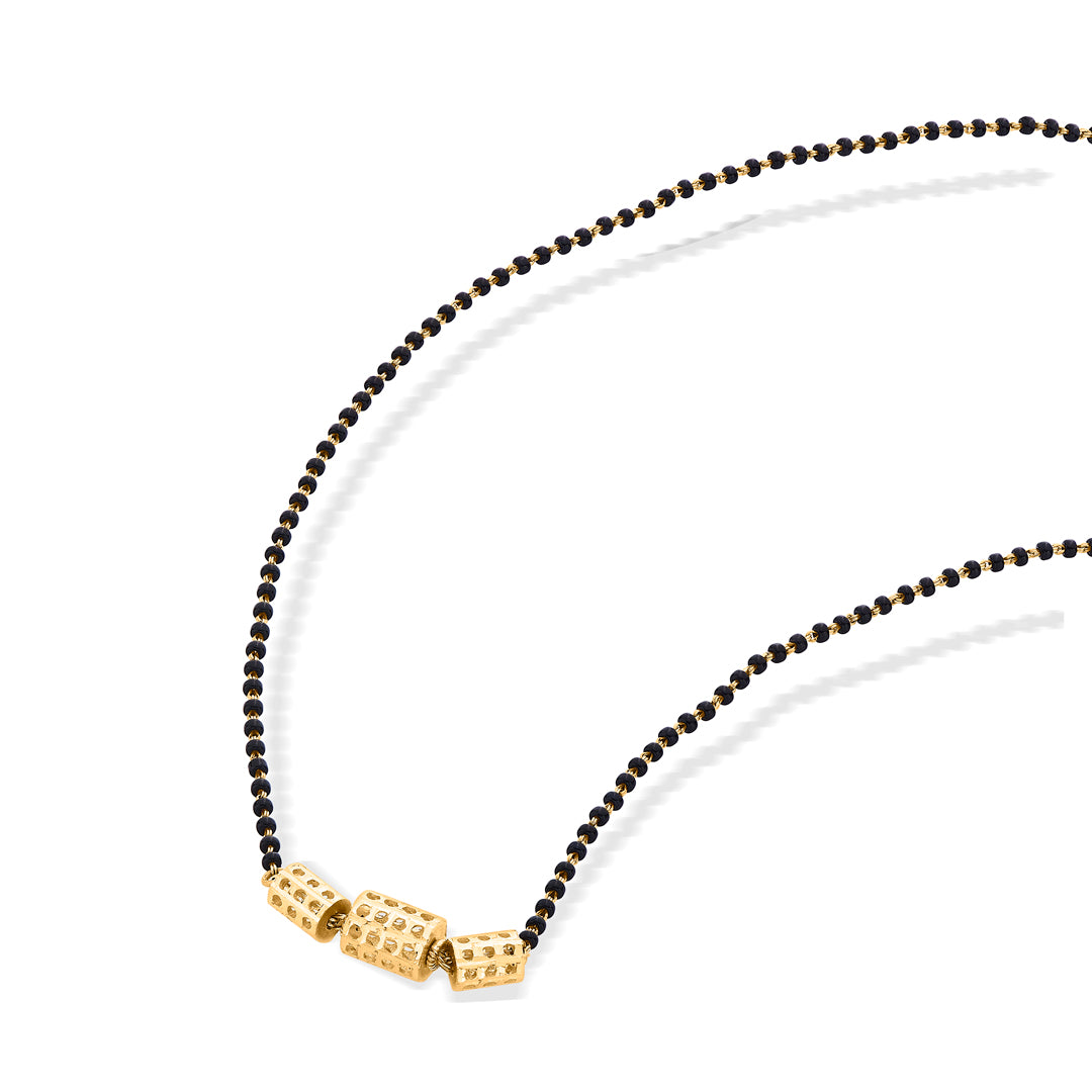 ornate link gold modern mangalsutra for women