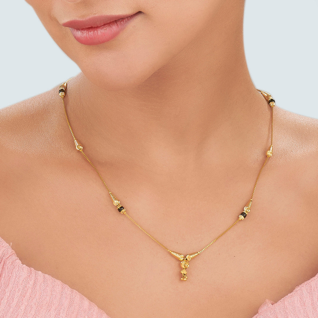 Sacred Whisper Gold Modern Mangalsutra for Women