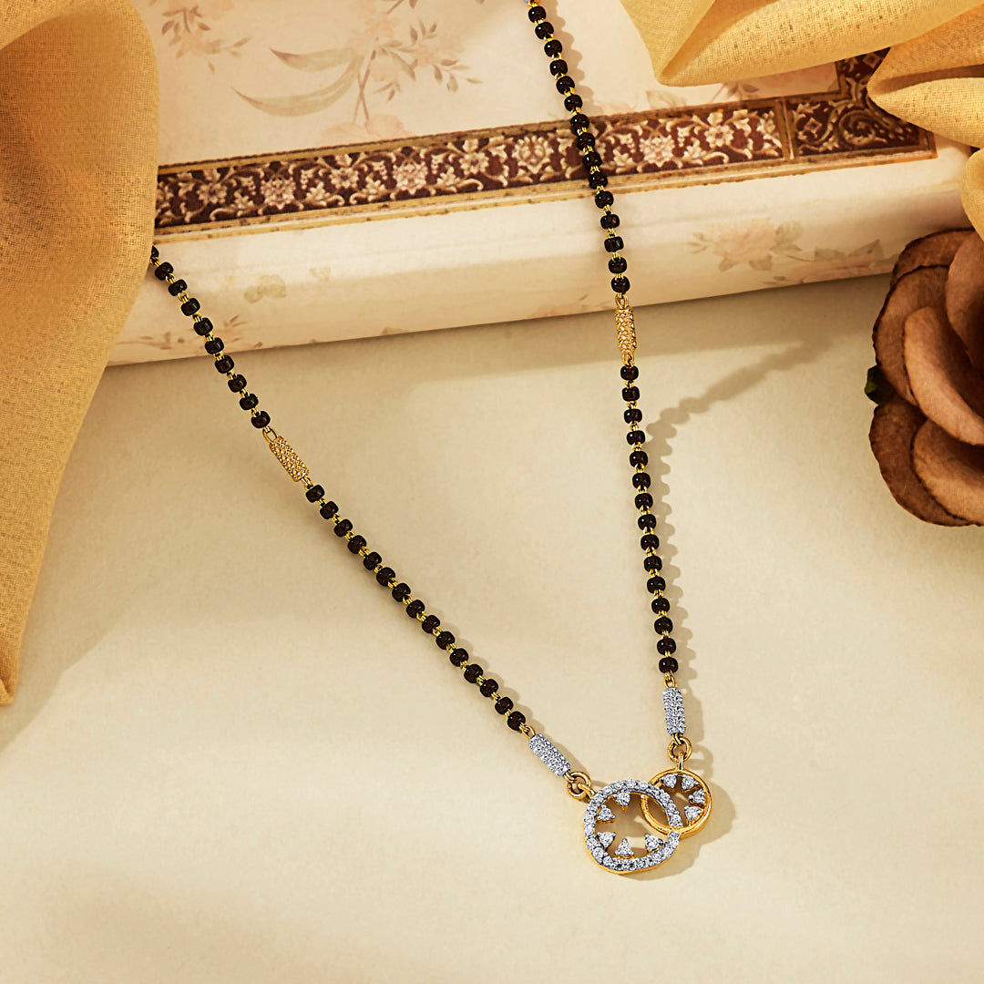 Twin Loop Gold Modern Mangalsutra for Women