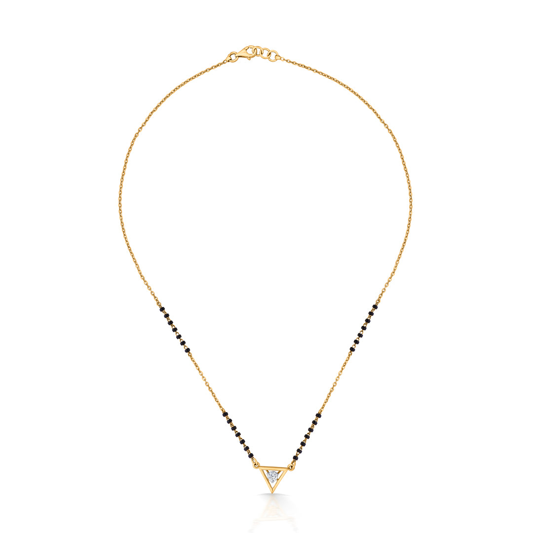 viva spark gold modern mangalsutra for women