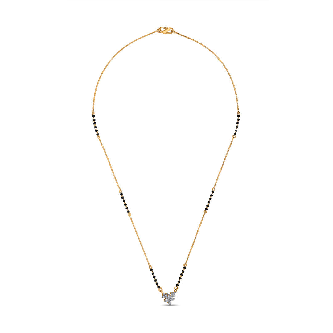 Floral Spark Modern Gold Mangalsutra