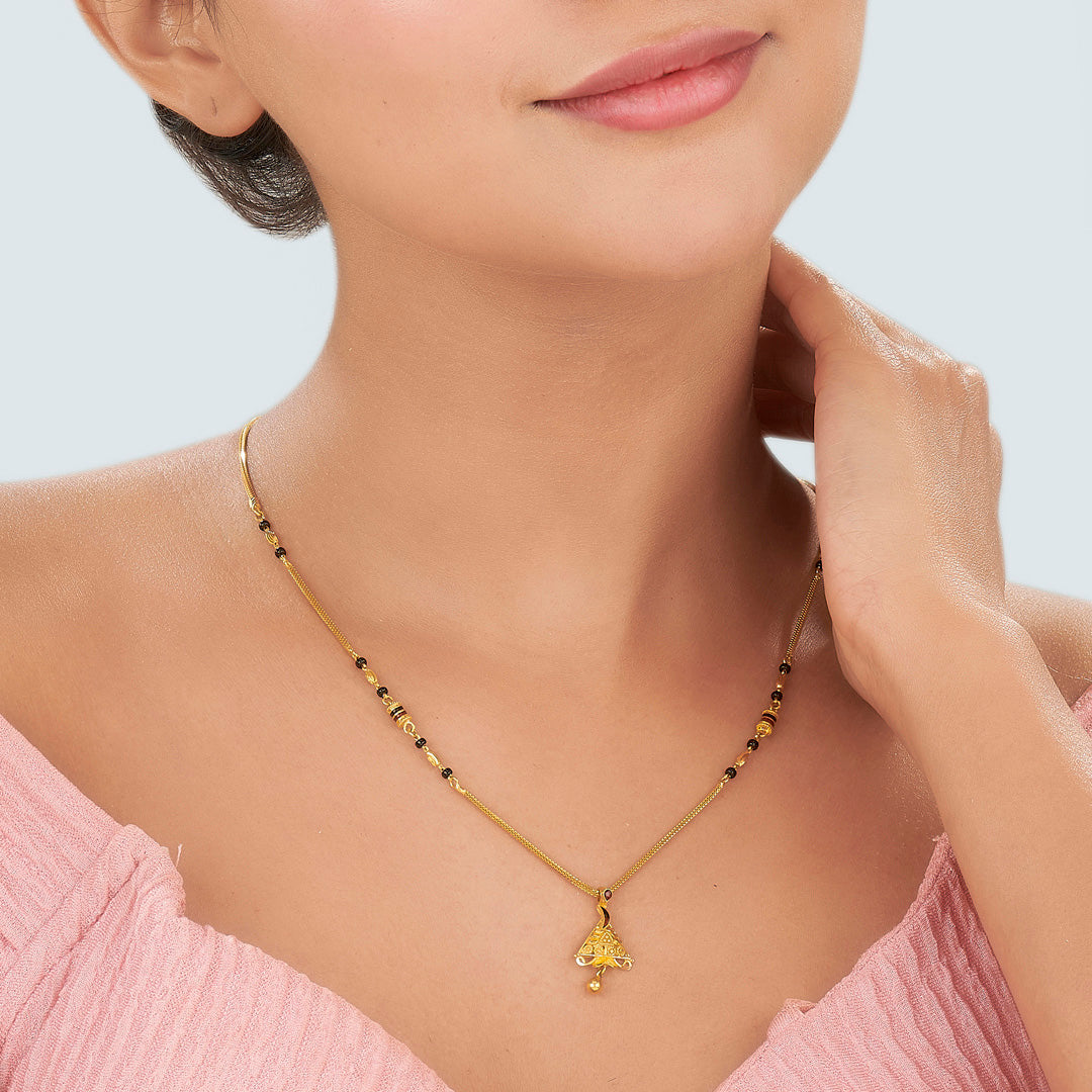 Serene Union Gold Modern Mangalsutra for Women