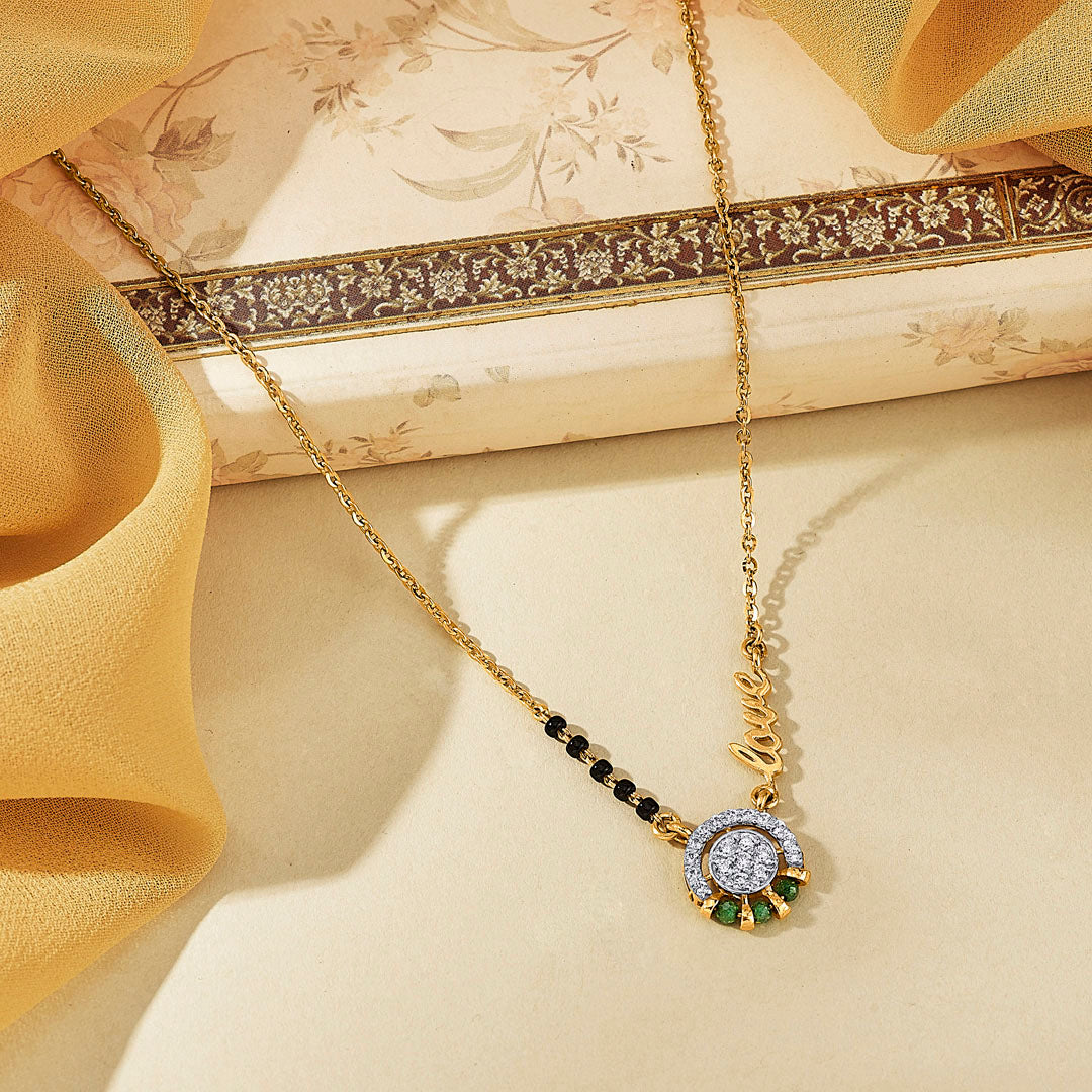 Harmonic Halo Gold Modern Mangalsutra for Women