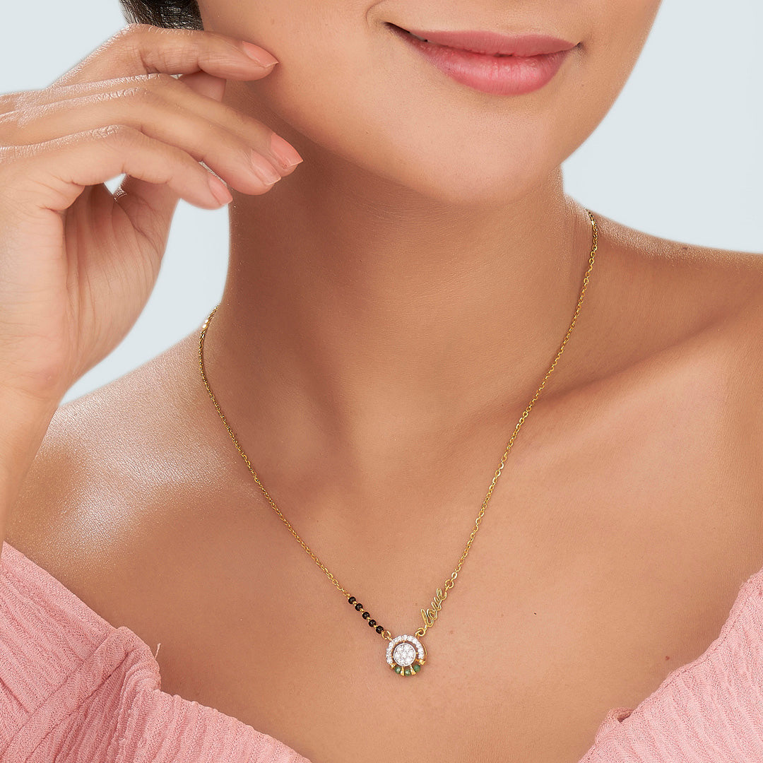 Harmonic Halo Gold Modern Mangalsutra for Women