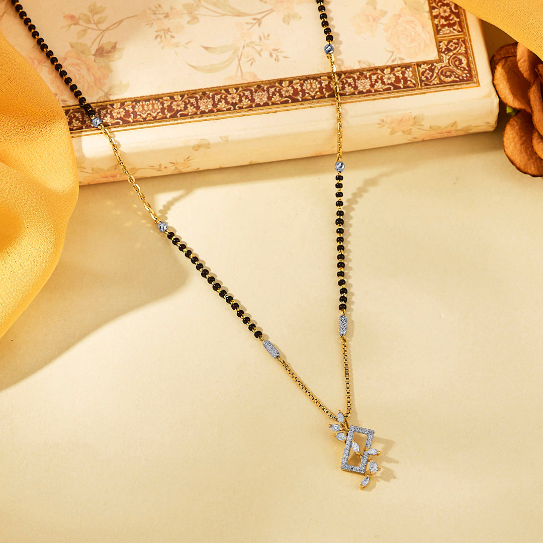Grace Grid Gold Modern Mangalsutra for Women