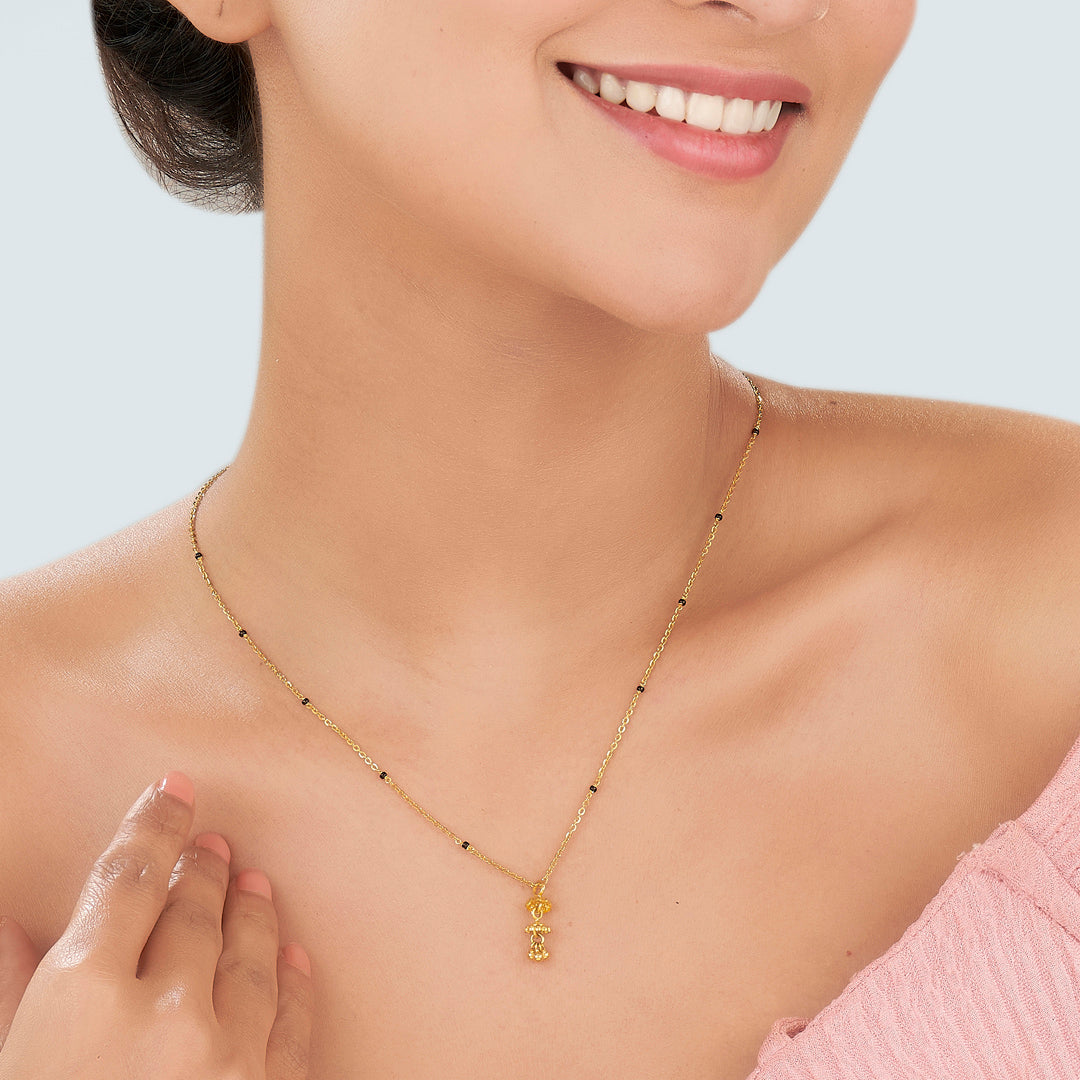 Sacred Beads Gold Modern Mangalsutra for Women