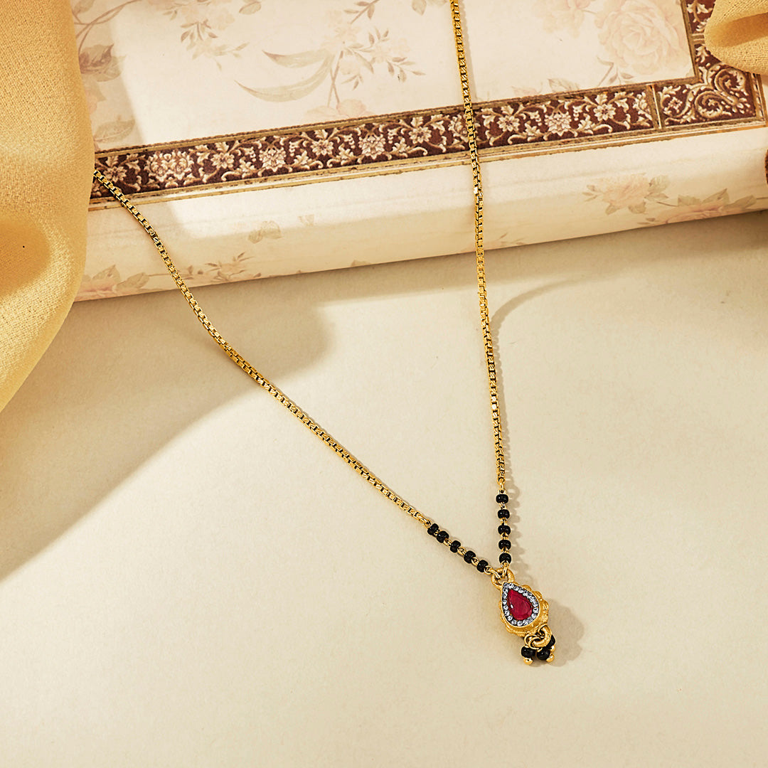 Crimson Grace Gold Modern Mangalsutra for Women