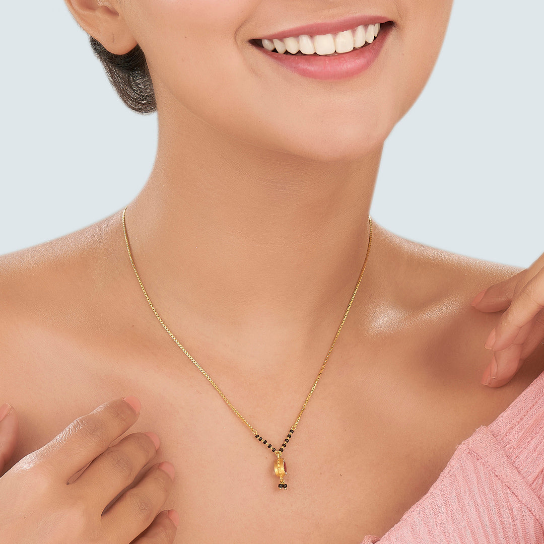 Crimson Grace Gold Modern Mangalsutra for Women