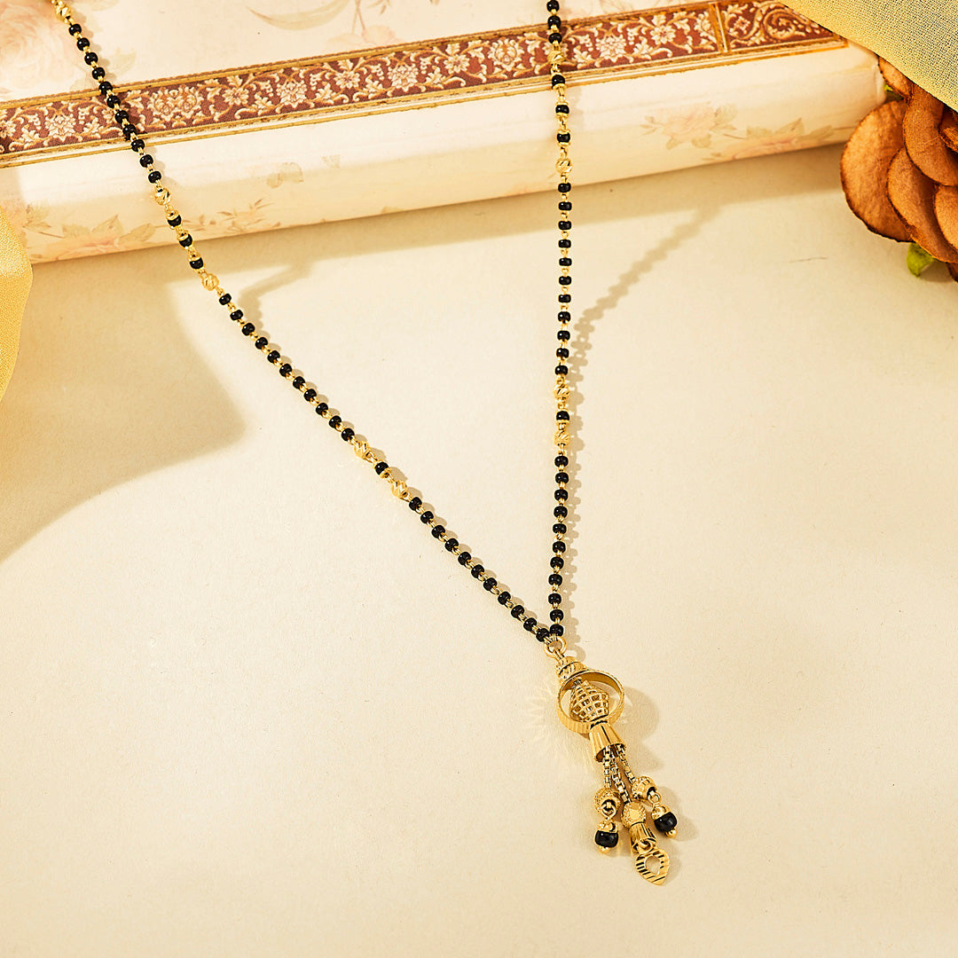 Beaded Radiance Gold Modern Mangalsutra for Women