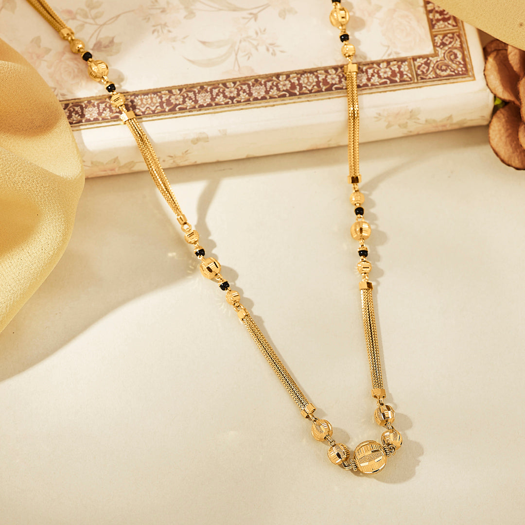 Square Grace Gold Modern Mangalsutra for Women