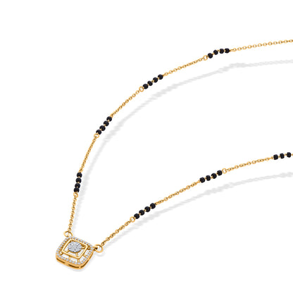 Whispering Leaves Gold Modern Mangalsutra for Women