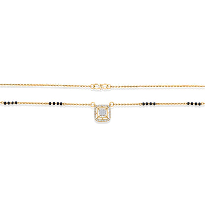 Whispering Leaves Gold Modern Mangalsutra for Women