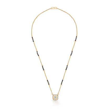 Whispering Leaves Gold Modern Mangalsutra for Women