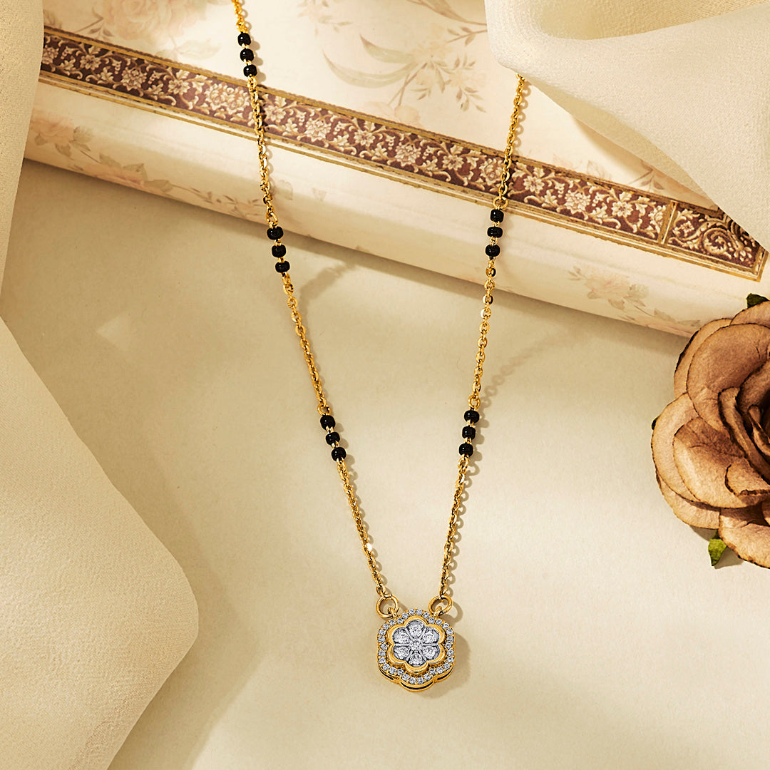 Floret Spark Gold Modern Mangalsutra for Women