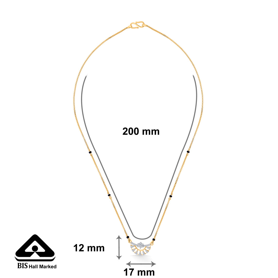 dawncrest gold modern mangalsutra for women