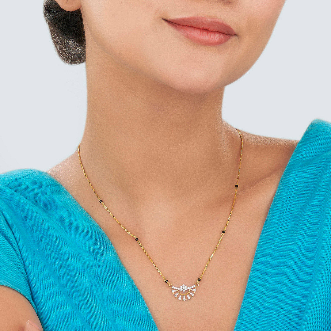dawncrest gold modern mangalsutra for women