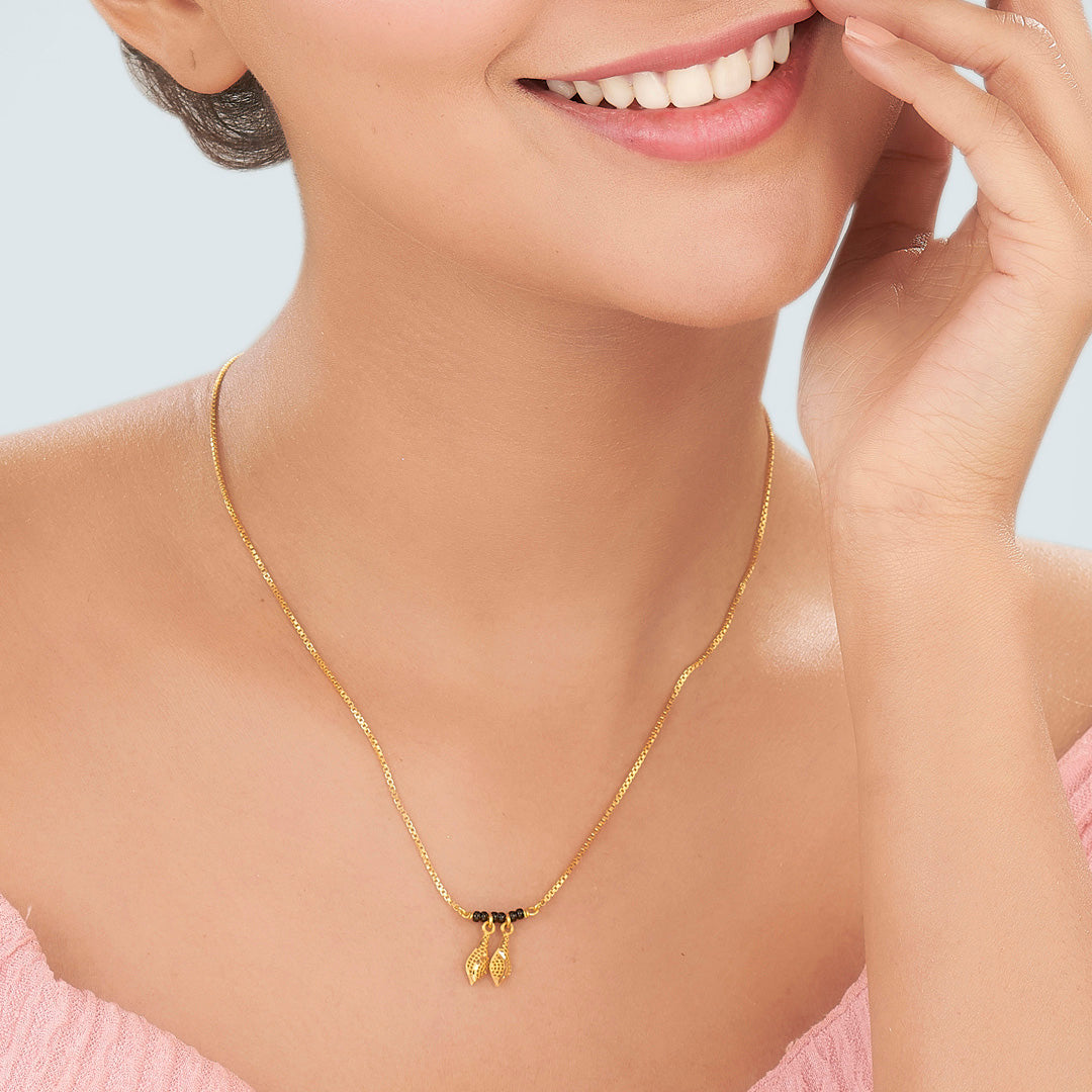 Orvella Brilliance Gold Modern Mangalsutra for Women