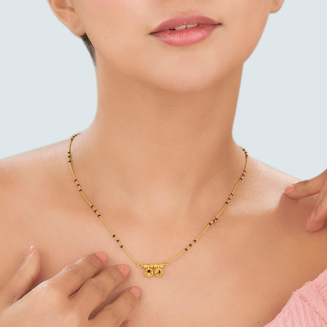 Sankalp Charm Gold Modern Mangalsutra for Women