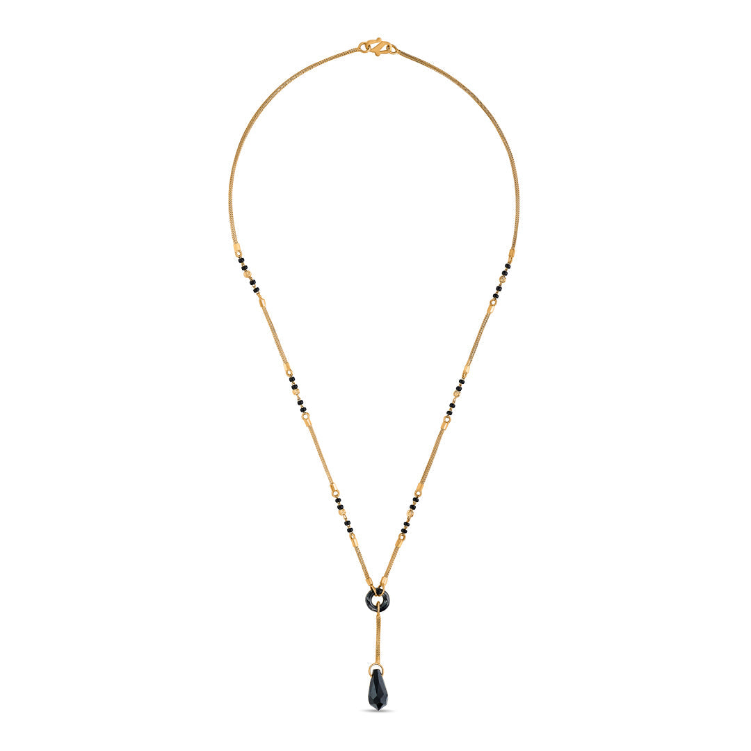 Mahogany Stone Modern Gold Mangalsutra