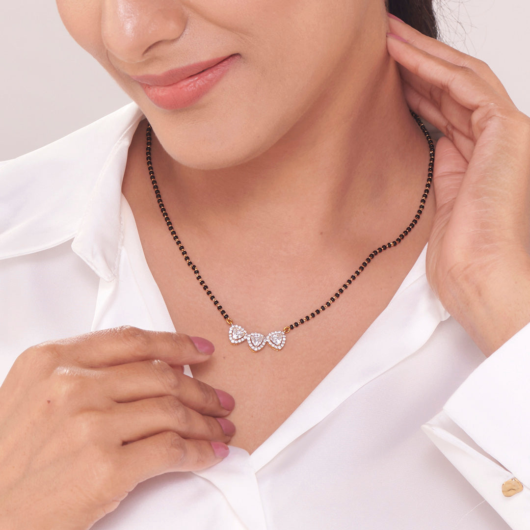 Ivory Embrace Fancy Mangalsutra