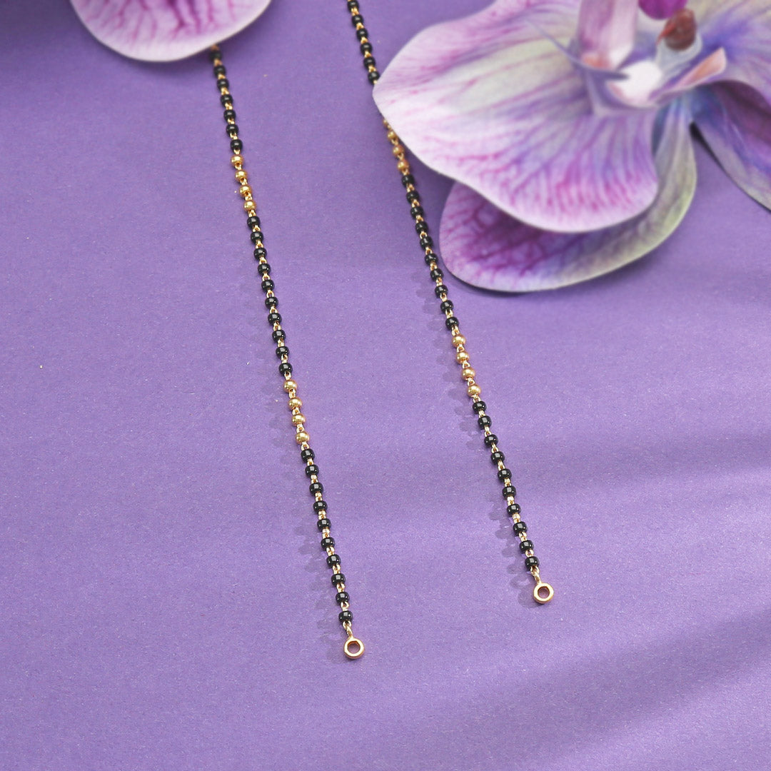 elegant gold mangalsutra chain