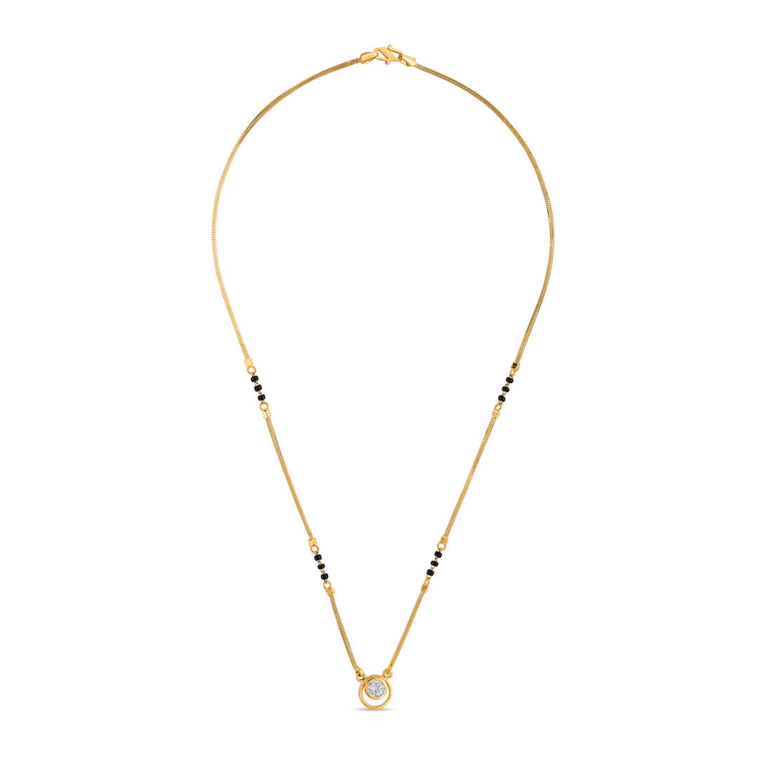Radiant Stone Modern Gold Mangalsutra