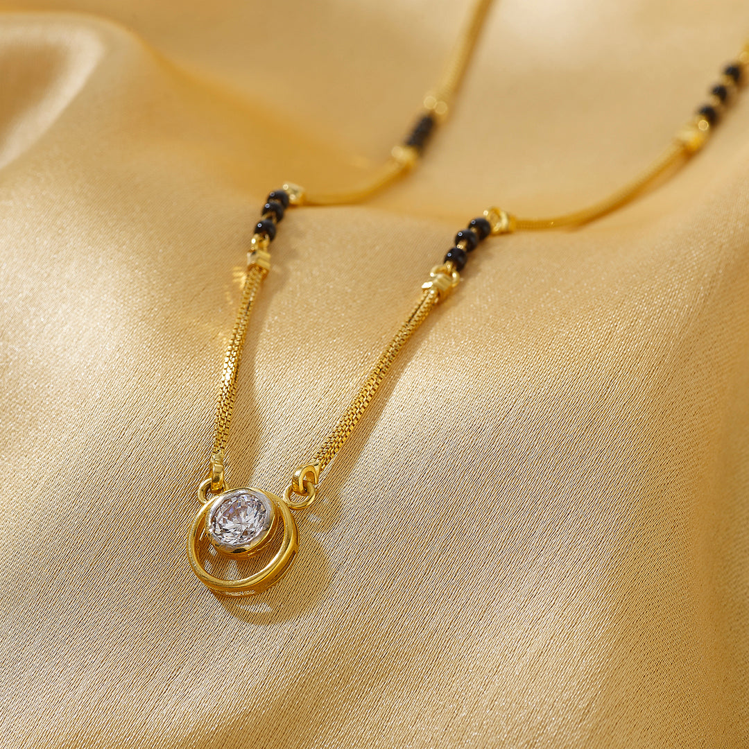 Radiant Stone Modern Gold Mangalsutra