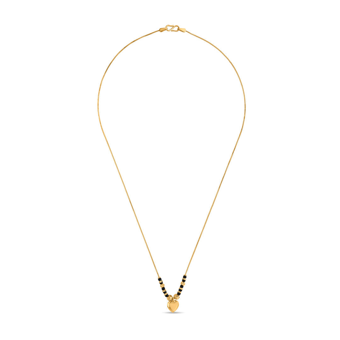 Golden Heart Modern Gold Mangalsutra