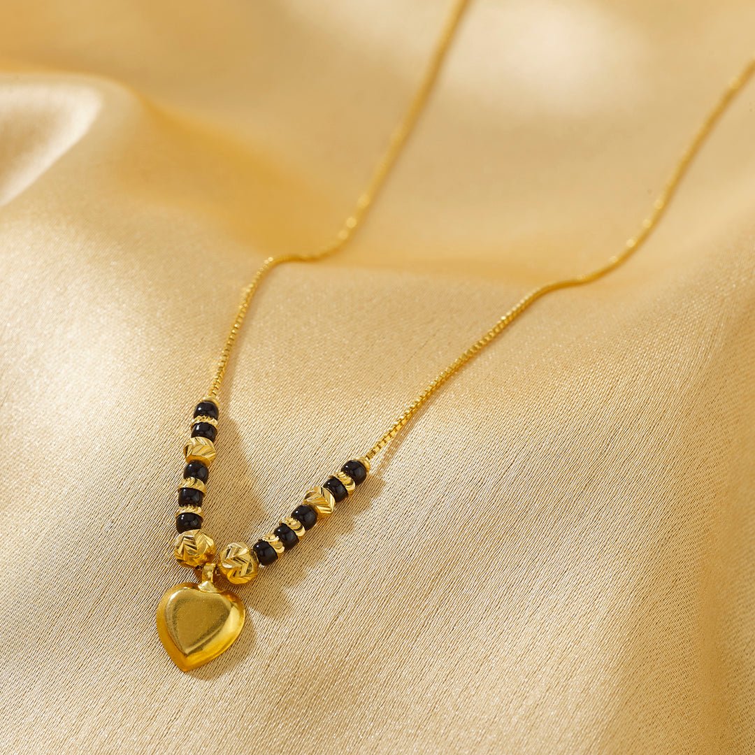 Golden Heart Modern Gold Mangalsutra