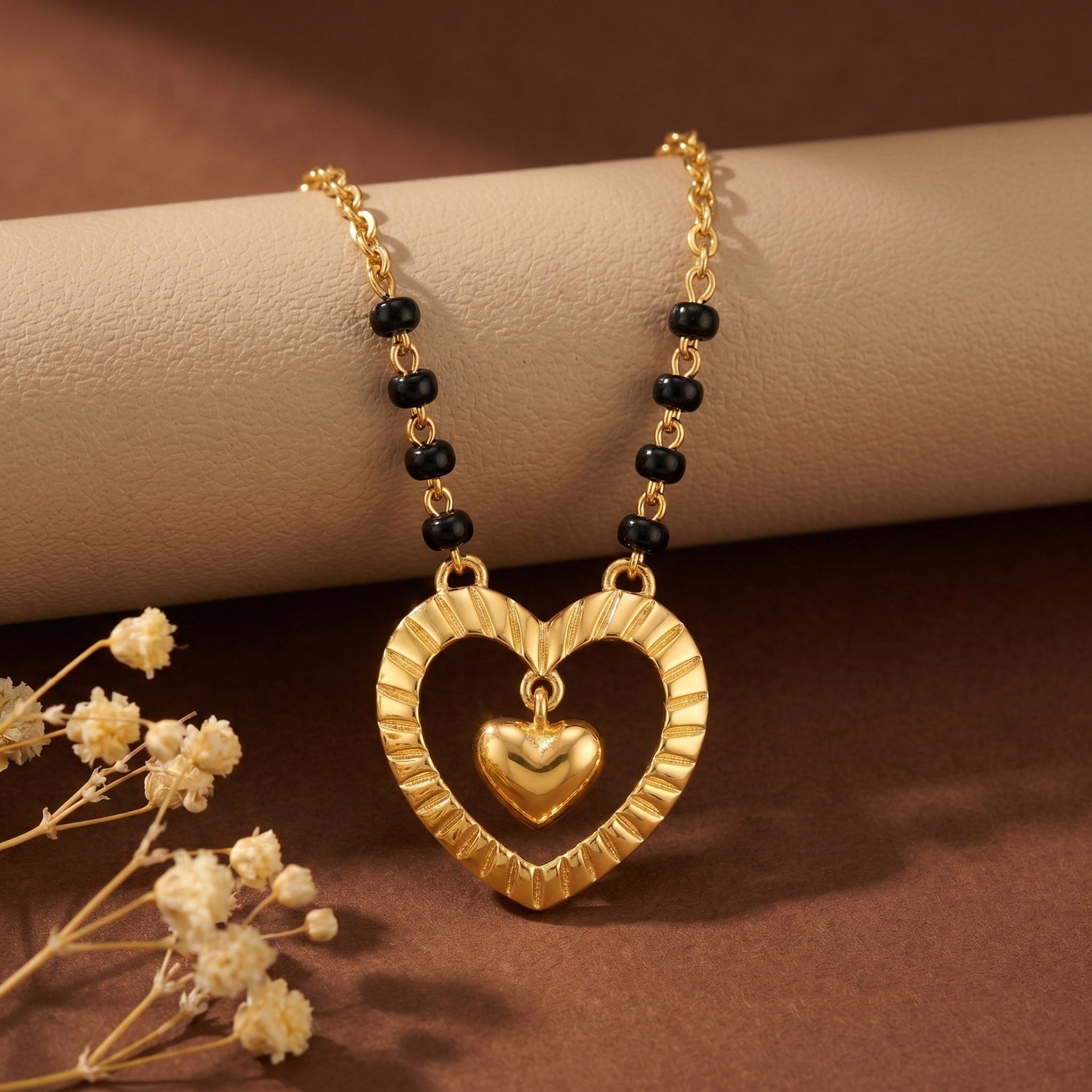 Heart Lustre 9Kt Gold Mangalsutra