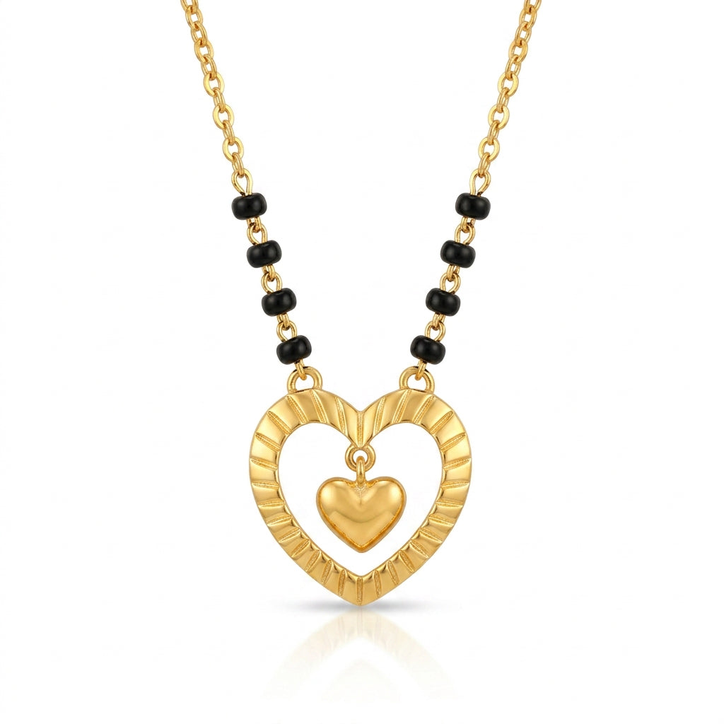 Heart Lustre 9Kt Gold Mangalsutra