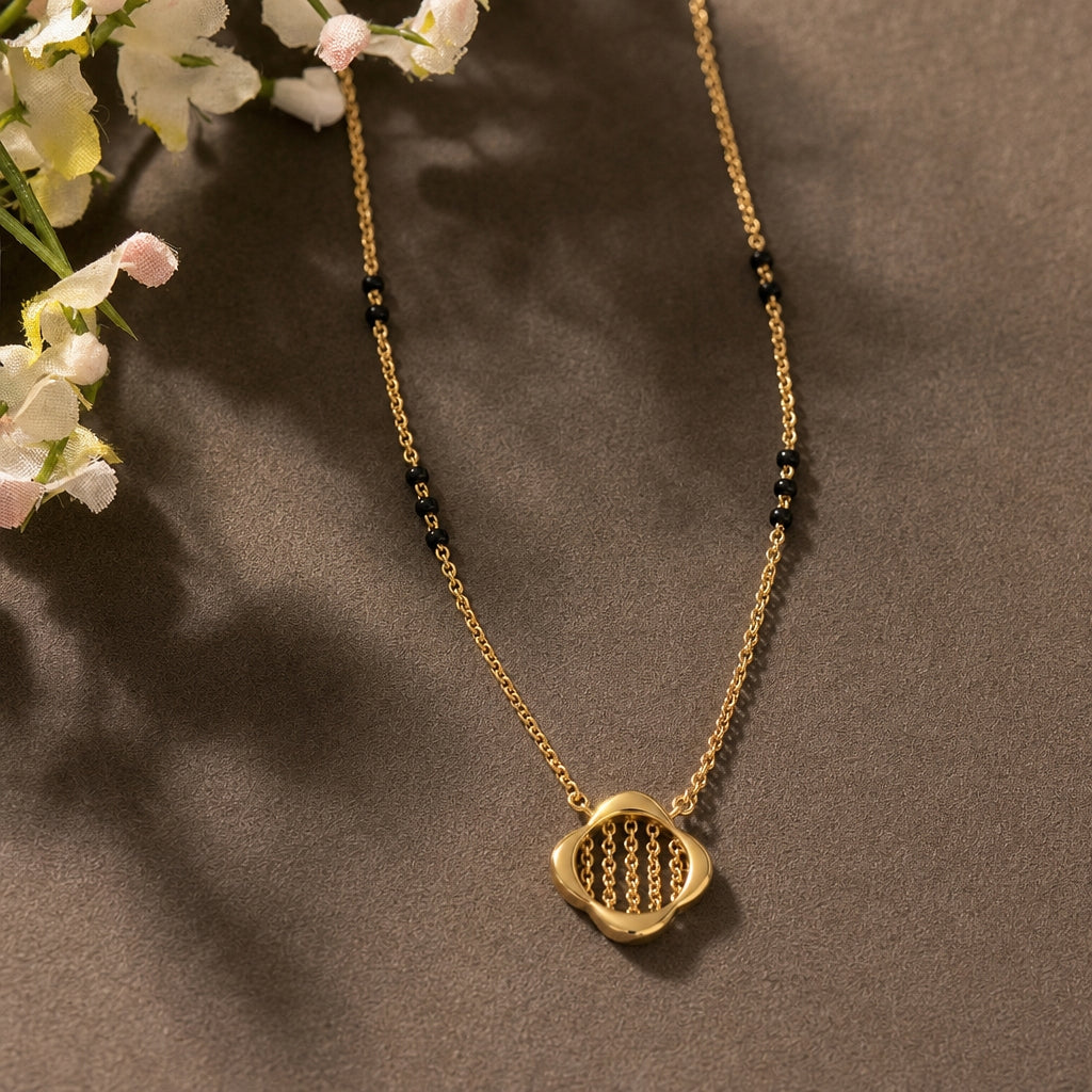 Chain Cluster 9Kt Gold Mangalsutra