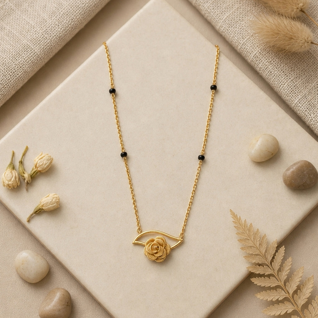 Floral Lustre 9Kt Gold Mangalsutra