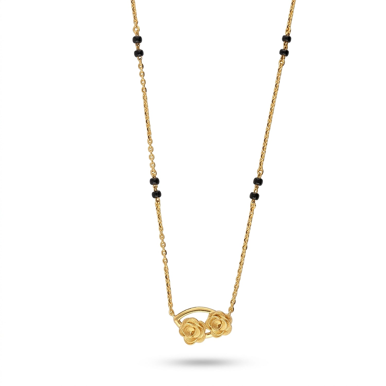 Twin Rose 9Kt Gold Mangalsutra