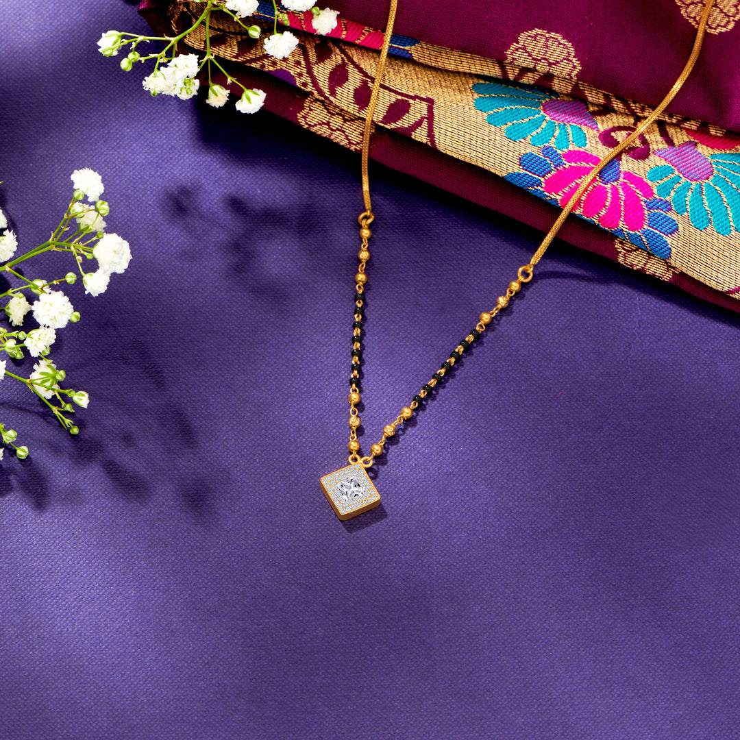 artly gold modern mangalsutra for women