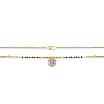 Golden Bliss 22 Karat (916) Yellow Gold Modern Mangalsutra For Women