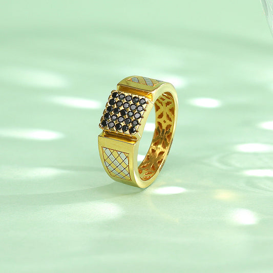 Noble Circle Mens Gold Rings For Men