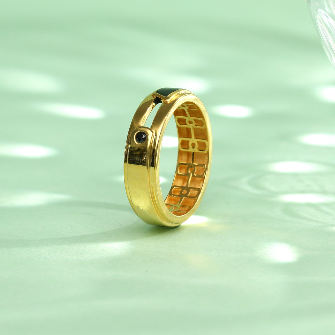 true hold men's gold ring