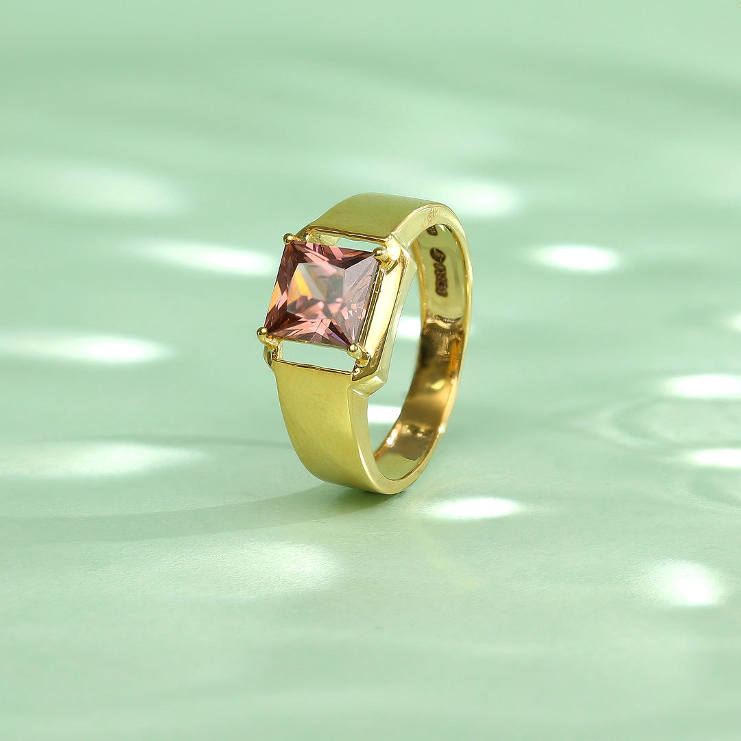 blaze stone men's gold ring