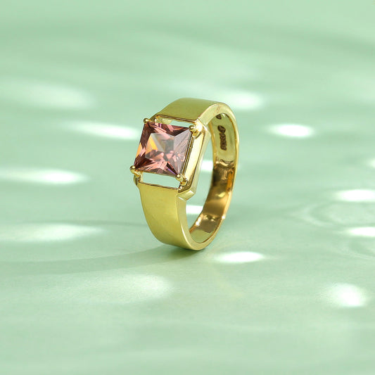 Blaze Stone Men's Gold Ring