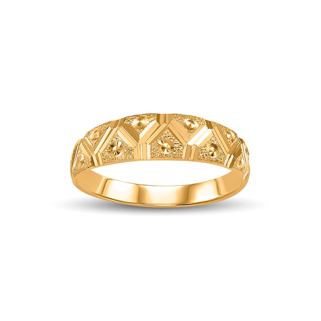 Shimmer Angles Men's Gold Ring