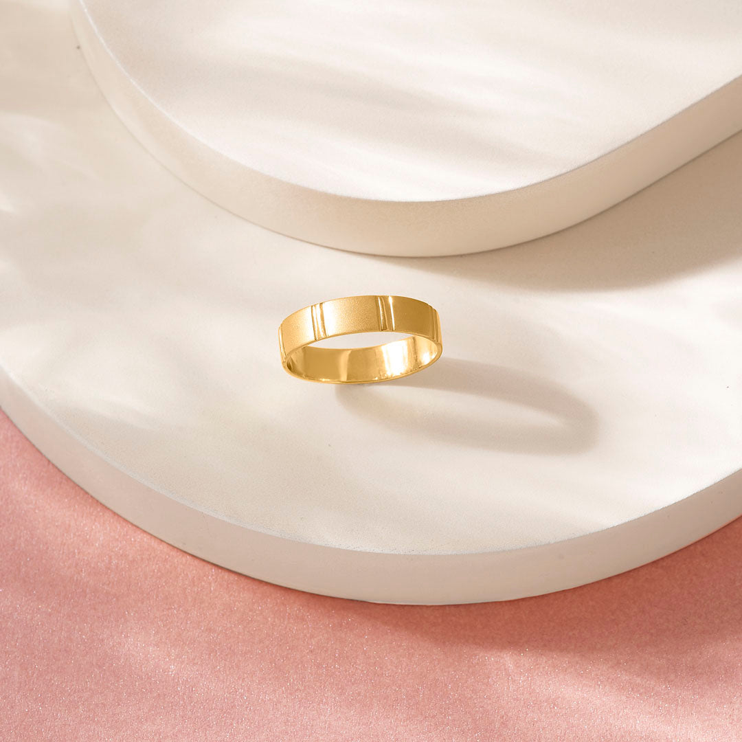 Glowline Arc Men's Gold Ring