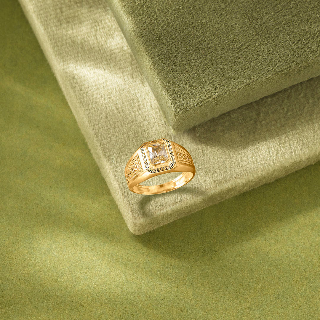 Virasat Manik  Men's  Gold Ring