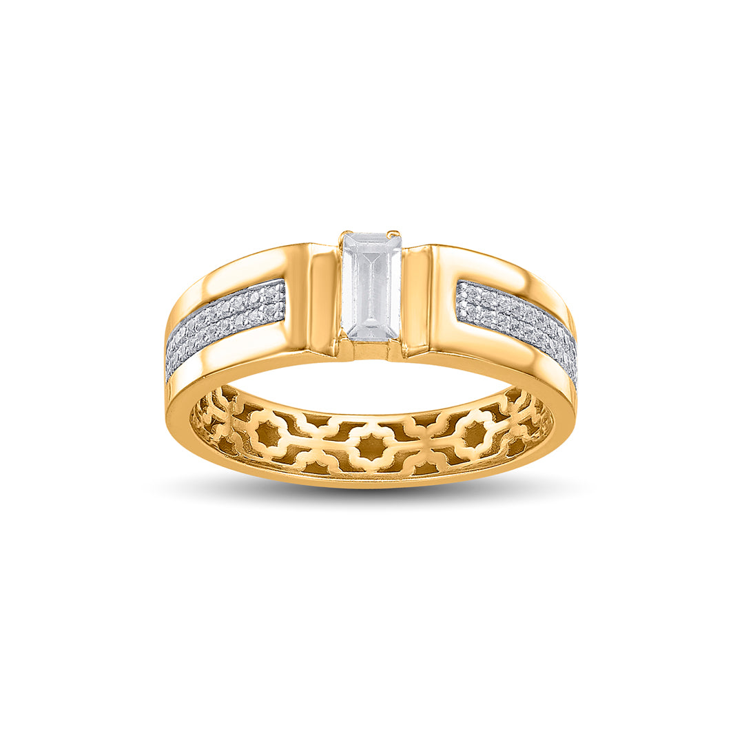 Royal Facet Men's Gold Ring