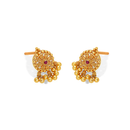 Royal Garland Yellow Gold Short Necklace For Women