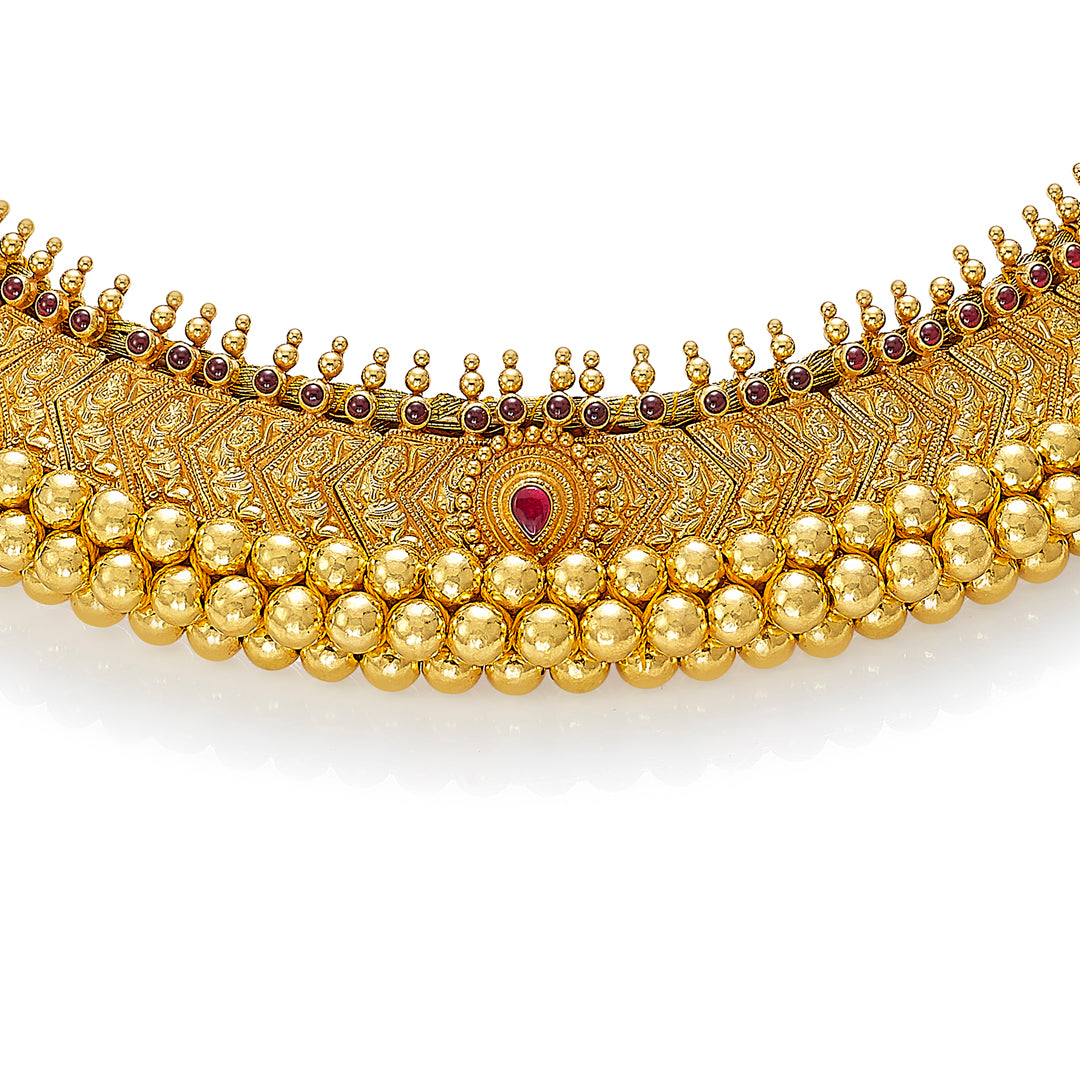 shringarika vajratik gold choker necklace