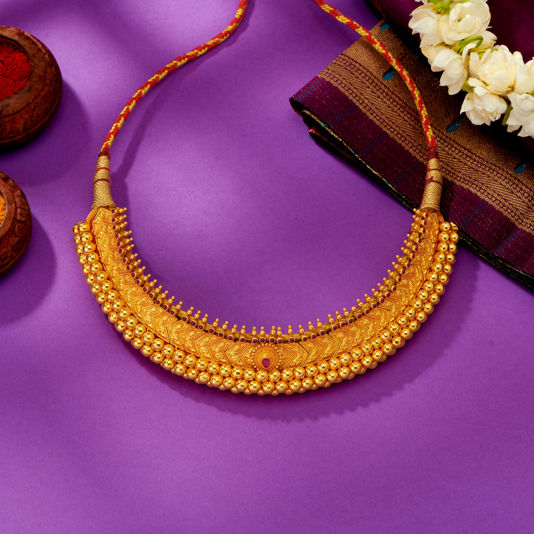 shringarika vajratik gold choker necklace